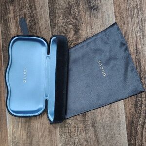 Gucci Sunglass Case & Dust Bag - Black Velvet
